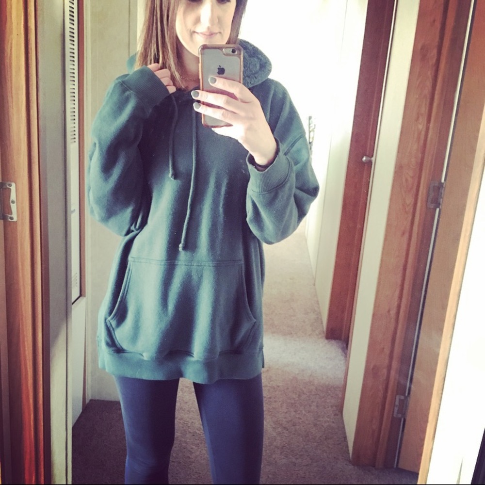 ae forever oversized sherpa lined hoodie